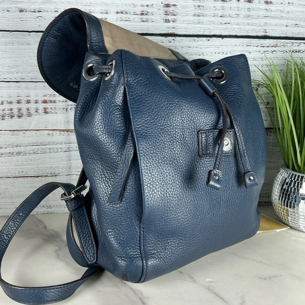 Michael Kors Bag‎ Navy Blue Leather Backpack